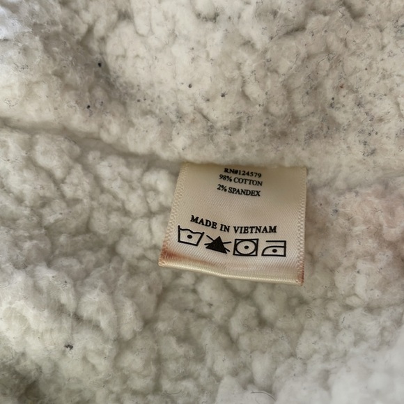 Sneak peek jacket rust corduroy Sherpa style lined coat size medium side pocket - Picture 10 of 14